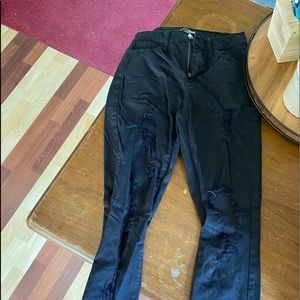 Fashion nova black ripped skinny jeans
